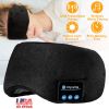 Sleep Eye Mask Wireless Headphones Adjustable Hands-free Skin Friendly Cotton Mask Headsets w/ Speakers Microphone Washable For Insomnia Travel