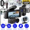 1080P FHD 3 Channel WiFi Dash Cam 170° Wide Angle Triple Car Camera With IR Night G-Sensor Motion Detection Loop Recording App Control Support 128G Ma