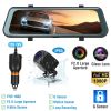 FHD 1080P Car DVR Dash Camera 9.66In Vehicle Driving Recorder w/ G Sensor Parking Monitoring Seamless Recording