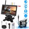Wireless Backup Camera System Vehicle Rear View Monitor Kit IP67 Waterproof Car Parking Reverse System with 7In Screen Night Vision 2.4G Stable Signal