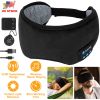 Sleep Eye Mask Wireless Headphones Adjustable Hands-free Skin Friendly Cotton Mask Headsets w/ Speakers Microphone Washable For Insomnia Travel