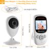 656FT Video Baby Monitor w/ Digital Camera Infrared Night Vision 2.4’’ LCD Two-way Talk Zoom Function 2.4GHz Wireless Transmission Temperature Monitor