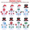 Felt Christmas Snowman Set DIY Felt Christmas Hanging Decorations Kits with 54Pcs Detachable Ornaments Xmas Gift for Toddlers