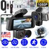1080P FHD 3 Channel WiFi Dash Cam 170° Wide Angle Triple Car Camera With IR Night G-Sensor Motion Detection Loop Recording App Control Support 128G Ma