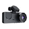 3 Channel Dash Cam Front Inside Rear Vehicle Driving Recorder Car DVR with 32G MMC Card G Sensor Motion Detection Parking Monitor Loop Recording