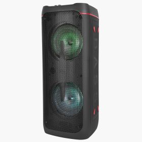 Portable Wireless Party Speaker RGB Colorful Lights DJ PA System with TWS Function FM Radio USB MMC Card Reading Aux In Recording Function Mic Priorit
