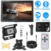 Wireless Backup Camera System Vehicle Rear View Monitor Kit IP67 Waterproof Car Parking Reverse System with 7In Screen Night Vision 2.4G Stable Signal