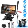 7In Screen Backup Camera System Vehicle Rear View Monitor Kit IP67 Waterproof Car Parking Reverse System with Night Vision for Car Trunk Van SUV