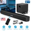 Wireless Soundbar with Subwoofer 2.1CH Audio Speaker For TV Aux USB Reading Soundbar Subwoofer Surround Sound Speaker System Home Theater