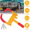 Heavy Duty Wheel Clamp Anti-Theft Adjustable Tire Lock w/3 Keys for Cars Trailer Truck Motorcycles ATV RV Golf Carts