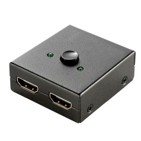 HD IN & HD OUT Bi-directional Switch Adapter 1x2 or 2x1 4K HDTV Splitter Converter Hub Manual Switcher Supports HD 3D 1080P for DVD HDTV Projector Dis