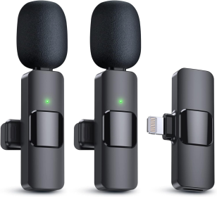 Wireless Lavalier Microphone, Type - C IPhone 15, 16, Rechargeable Wireless Microphone For Video Recording, Game Live Streaming, Interview, Vlog (Option: IPhone)