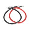 2Pcs 2 AWG Gauge Copper Battery Cables Car Inverter Copper Wire Cable with 3/8In Lugs for Motorcycle Automotive RV Solar ATV