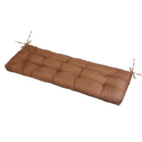 Bench Seat Cushion For Indoor Outdoor Furniture Non Slip Long Chair Cushion with Ties Strap Waterproof Swing Cushion 51.18x19.68IN For Garden Patio Ba (Option: Pad Waterproof8Coffee)