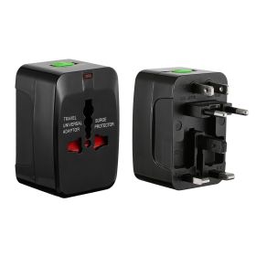 Universal Travel Adapter AC Power Plug Adapter US UK EU AUST Worldwide Socket For Phones Tablet Cameras (Option: ToolTravelAdapter Black)